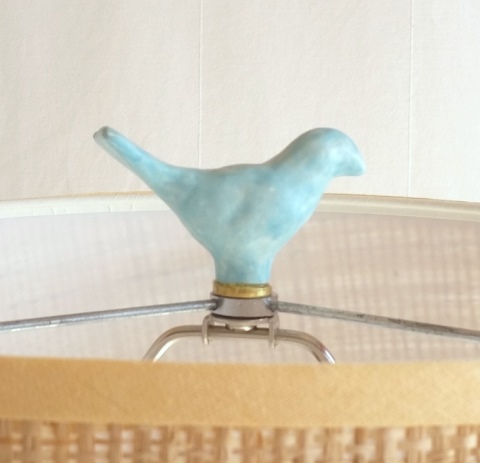 Bird finial, matte turquoise Bird finial, matte turquoise